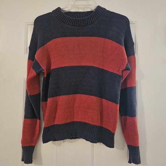 VTG ALPS 90s Color Block Knit Sweater Merrimac Valley New England Mens Medium - Picture 1 of 4